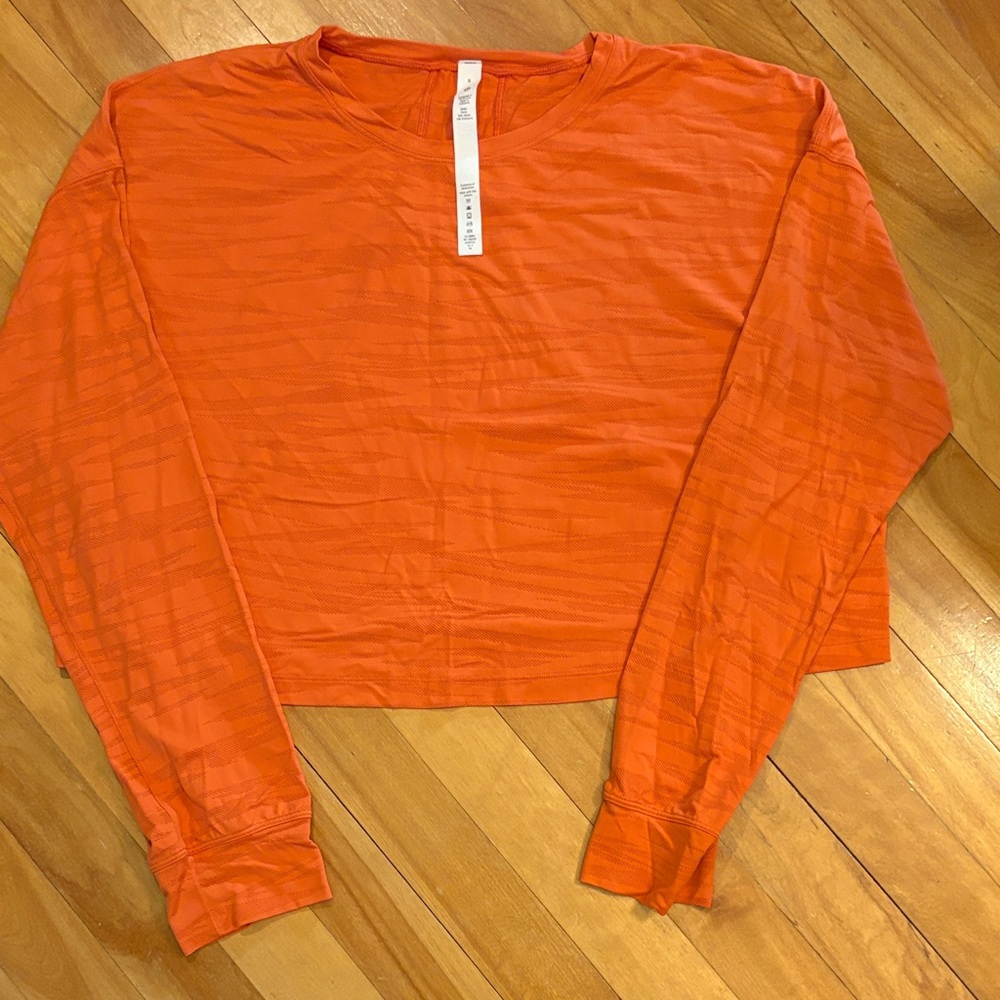 lululemon athletica Orange Long Sleeve Tee
